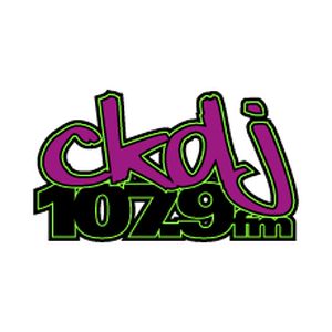 Logo of radio station CKDJ 107.9 FM