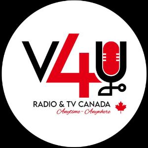 Logo of radio station V4U Radio India