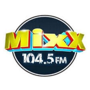 Logo of radio station MixX 104.5 FM Santo Domingo