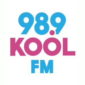 Logotipo de la emisora ​​de radio KRQX 98.9 Kool FM