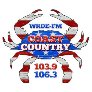 Logotipo de la emisora ​​de radio WRDE Coast Country 103.9 & 106.3 FM