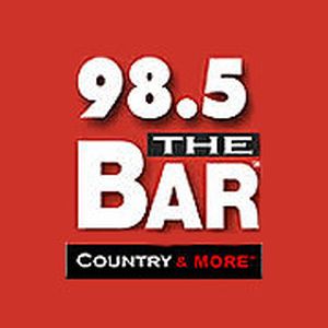 Logo of radio station KWKJ 98.5 The Bar