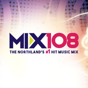 Logo of radio station KBMX MIX 108