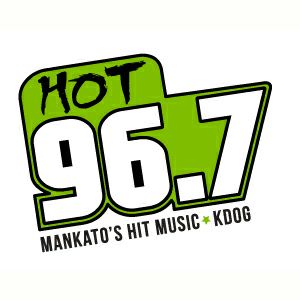 Logo of radio station KDOG Hot 96.7 FM