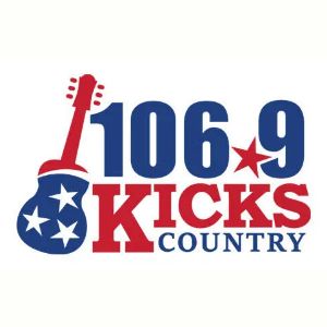 Logo de la station de radio WKXD 106.9 Kicks Country