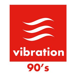 Logotipo de la emisora ​​de radio Vibration FM 90s