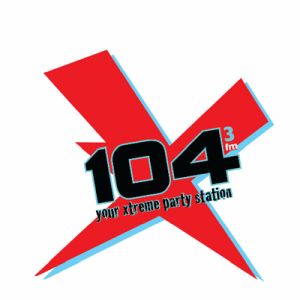 Logo of radio station X104.3