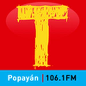 Logotipo de la emisora ​​de radio Tropicana Popayán 106.1 FM