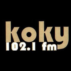 Logo of radio station KOKY 102.1 FM