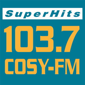 Logotipo de la emisora ​​de radio SuperHits 103.7 COSY-FM