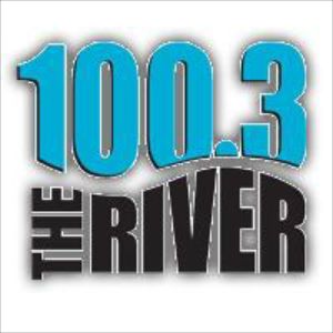 Logotipo de la emisora ​​de radio WQRV 100.3 The River