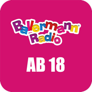 Logotipo de la emisora ​​de radio Ballermann Radio - AB18